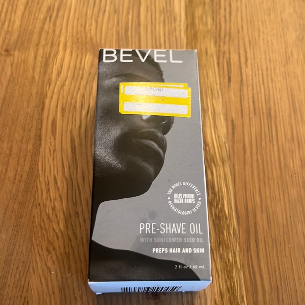 NWT! Bevel pre- shave oil! Never opened! 2fl. Oz. Preps hair & skin.
